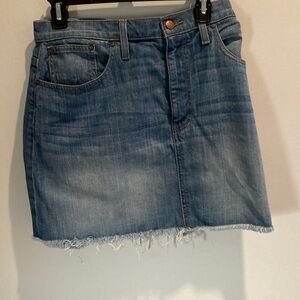 Madewell Casual Blue Denim Mini Skirt